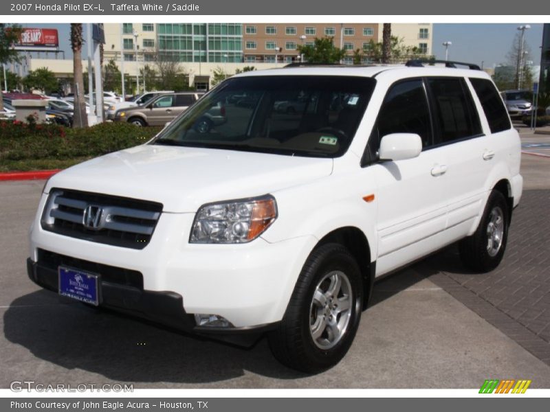 Taffeta White / Saddle 2007 Honda Pilot EX-L