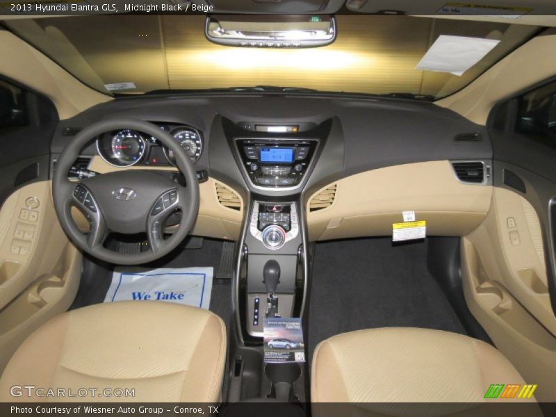 Midnight Black / Beige 2013 Hyundai Elantra GLS