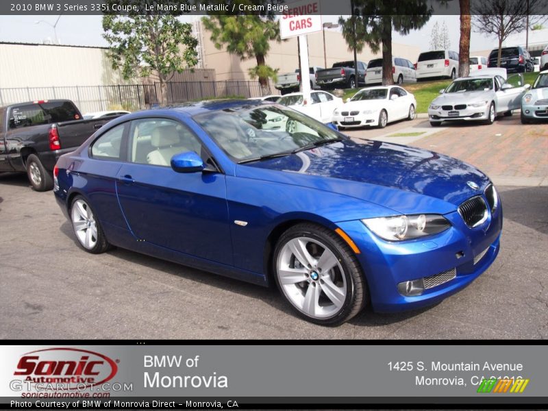 Le Mans Blue Metallic / Cream Beige 2010 BMW 3 Series 335i Coupe