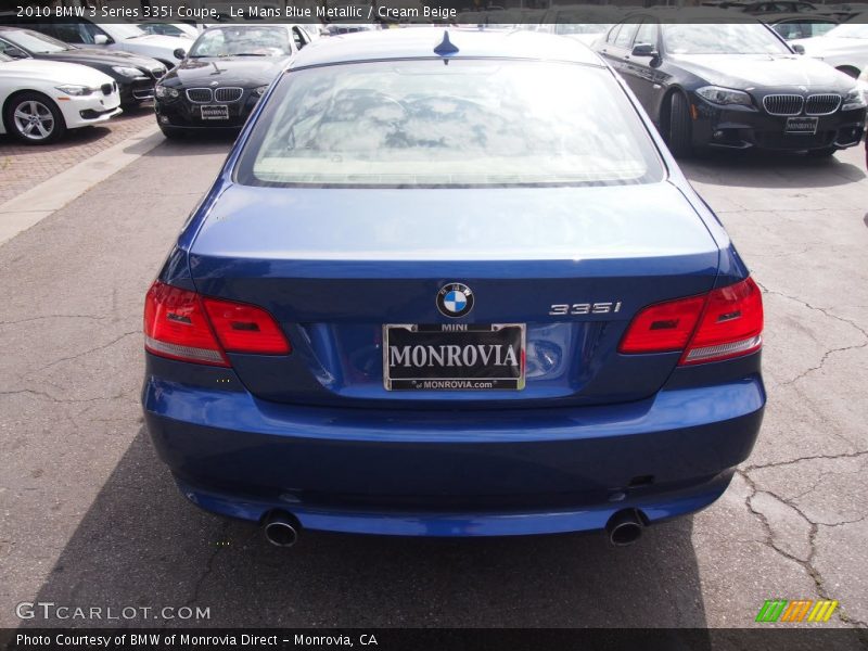 Le Mans Blue Metallic / Cream Beige 2010 BMW 3 Series 335i Coupe