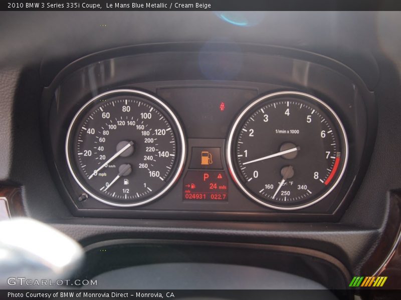 Le Mans Blue Metallic / Cream Beige 2010 BMW 3 Series 335i Coupe