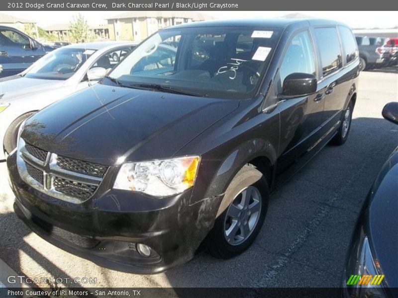 Dark Charcoal Pearl / Black/Light Graystone 2012 Dodge Grand Caravan Crew