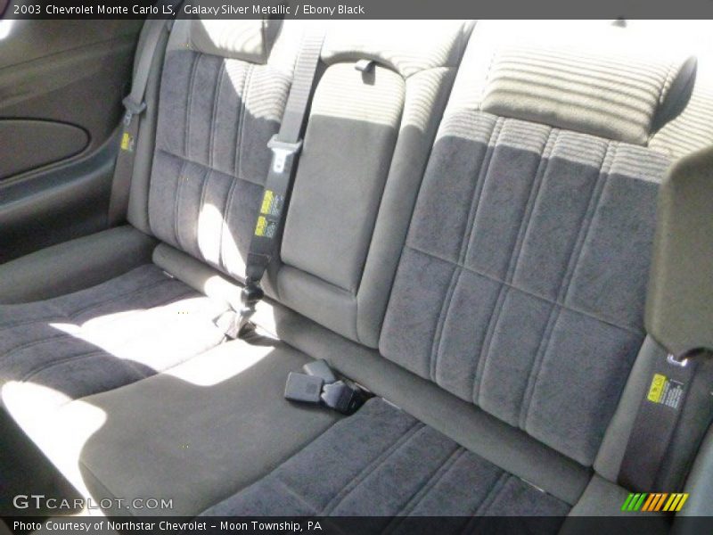 Rear Seat of 2003 Monte Carlo LS