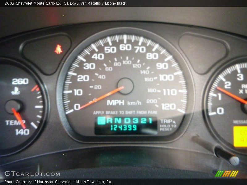 Galaxy Silver Metallic / Ebony Black 2003 Chevrolet Monte Carlo LS