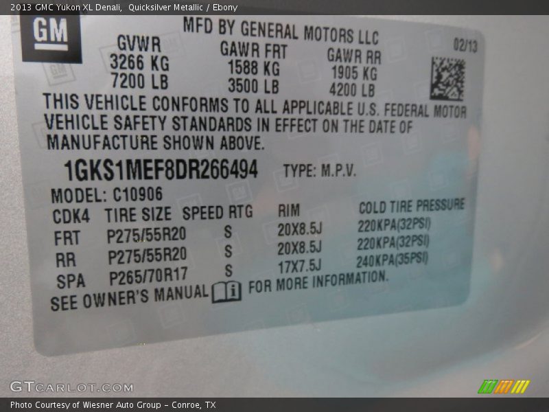 Quicksilver Metallic / Ebony 2013 GMC Yukon XL Denali