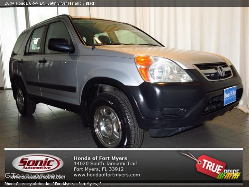 Satin Silver Metallic / Black 2004 Honda CR-V LX