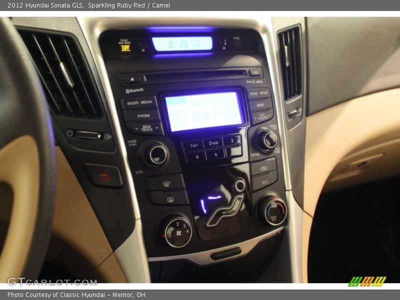 Sparkling Ruby Red / Camel 2012 Hyundai Sonata GLS