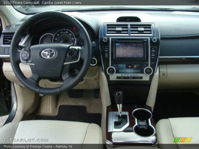 Cypress Green Pearl / Ivory 2012 Toyota Camry XLE