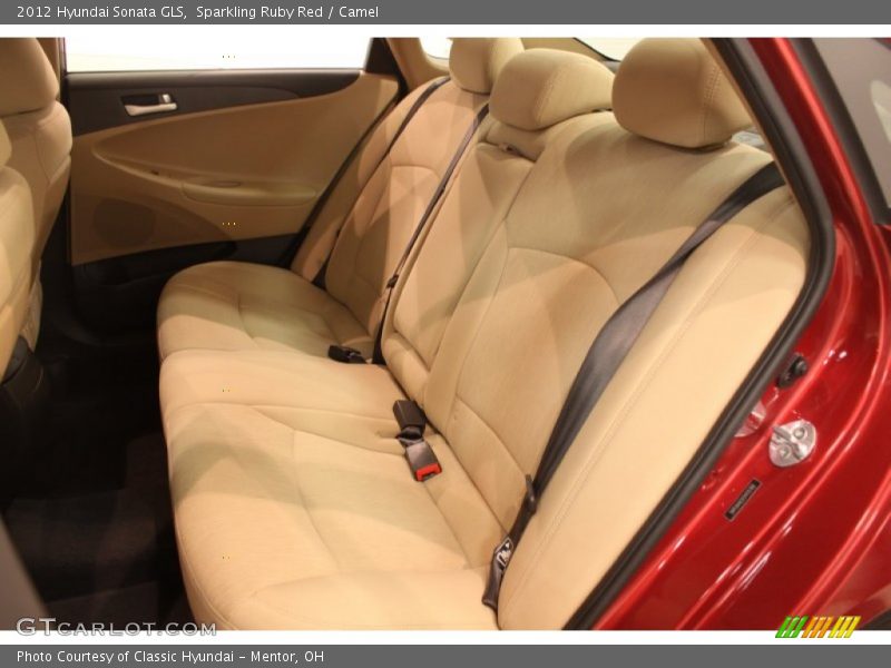 Sparkling Ruby Red / Camel 2012 Hyundai Sonata GLS