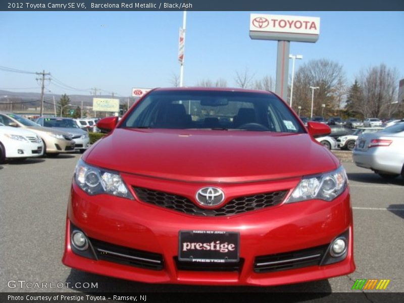 Barcelona Red Metallic / Black/Ash 2012 Toyota Camry SE V6