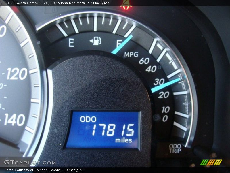 Barcelona Red Metallic / Black/Ash 2012 Toyota Camry SE V6