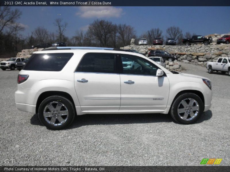 White Diamond Tricoat / Cocoa Dune 2013 GMC Acadia Denali