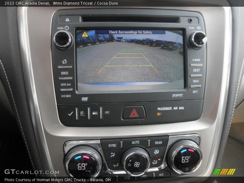 White Diamond Tricoat / Cocoa Dune 2013 GMC Acadia Denali