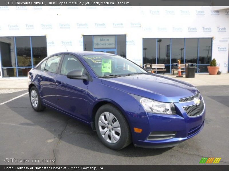 Blue Topaz Metallic / Jet Black/Medium Titanium 2013 Chevrolet Cruze LS