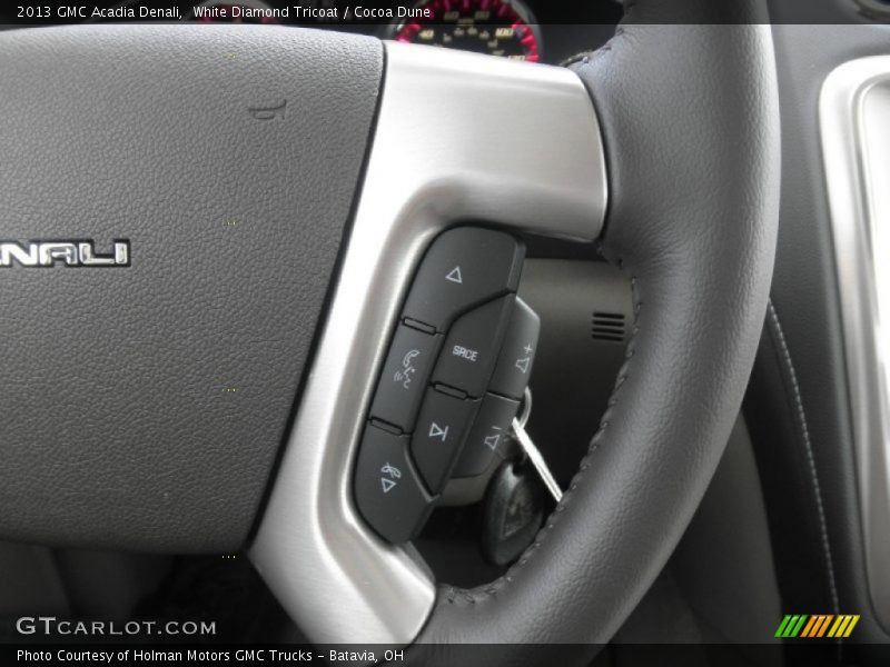 White Diamond Tricoat / Cocoa Dune 2013 GMC Acadia Denali