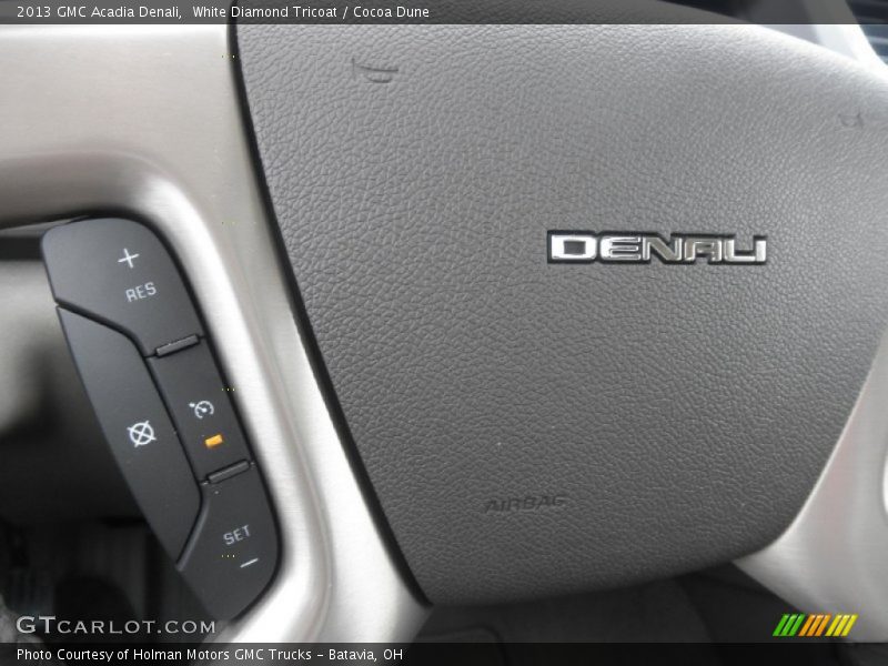 White Diamond Tricoat / Cocoa Dune 2013 GMC Acadia Denali