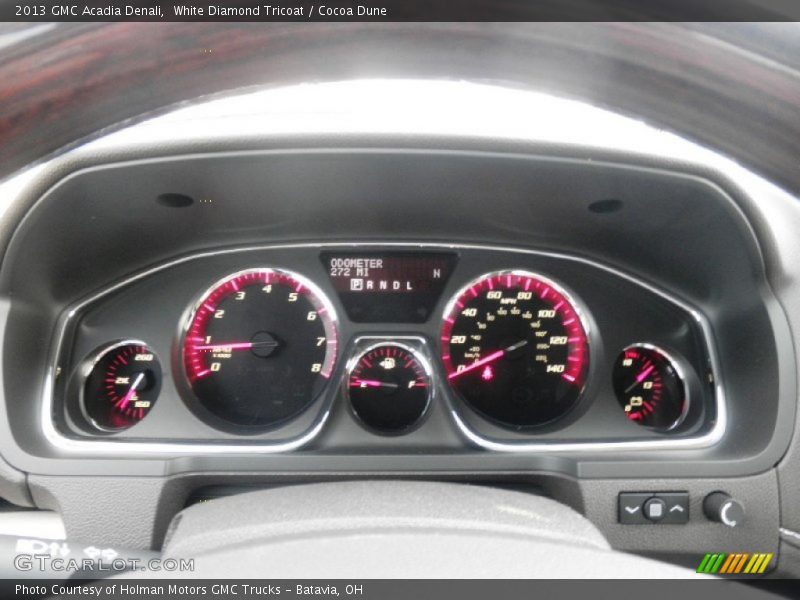 White Diamond Tricoat / Cocoa Dune 2013 GMC Acadia Denali