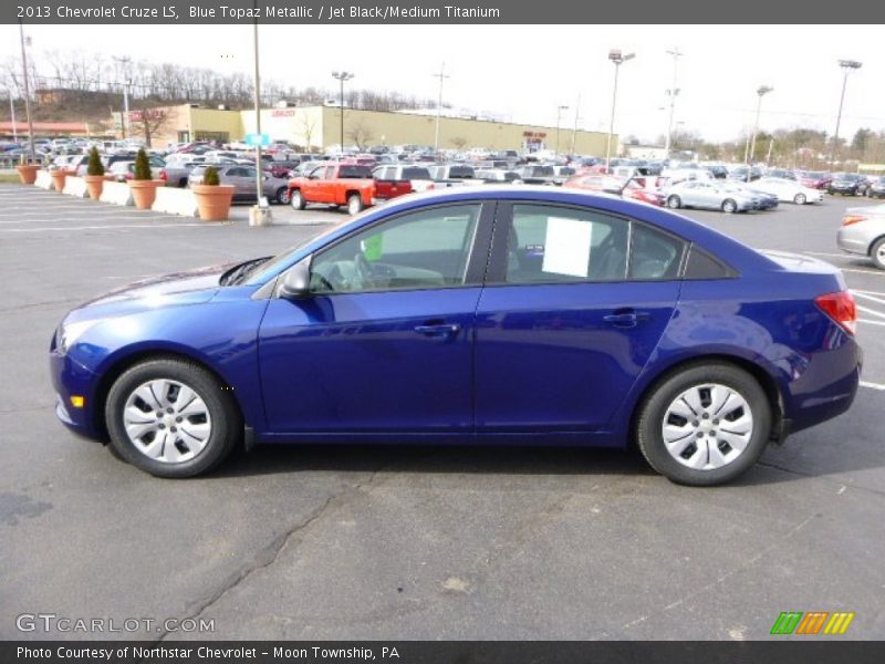 Blue Topaz Metallic / Jet Black/Medium Titanium 2013 Chevrolet Cruze LS