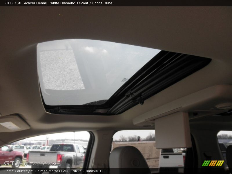 White Diamond Tricoat / Cocoa Dune 2013 GMC Acadia Denali
