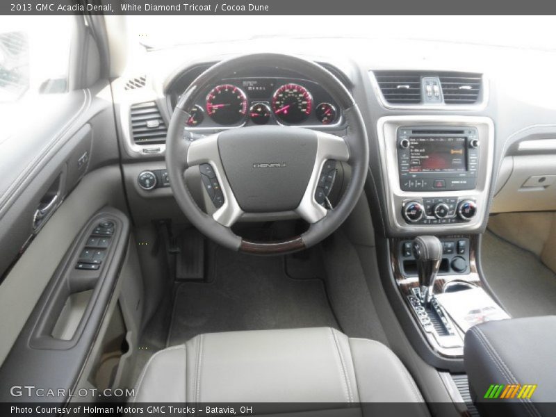 White Diamond Tricoat / Cocoa Dune 2013 GMC Acadia Denali