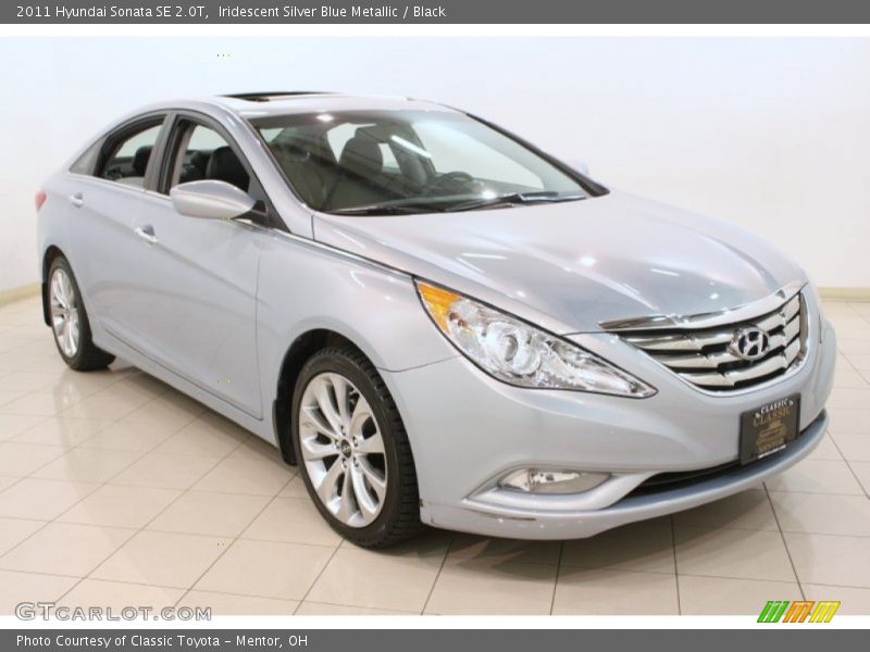 Iridescent Silver Blue Metallic / Black 2011 Hyundai Sonata SE 2.0T