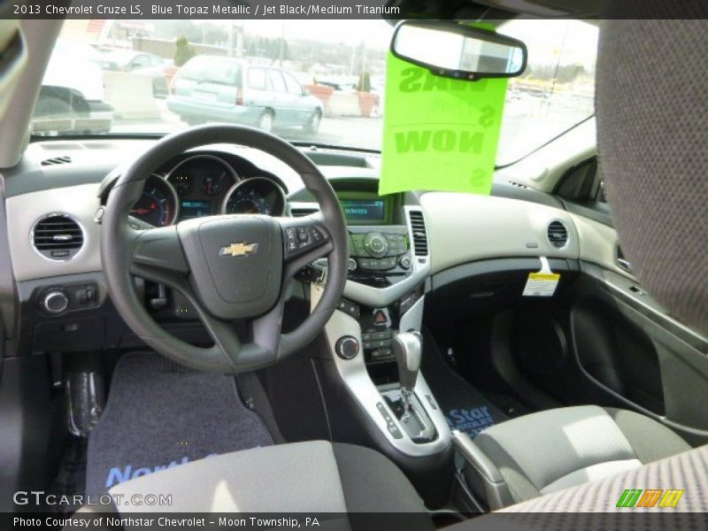 Blue Topaz Metallic / Jet Black/Medium Titanium 2013 Chevrolet Cruze LS