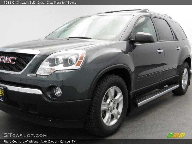 Cyber Gray Metallic / Ebony 2012 GMC Acadia SLE