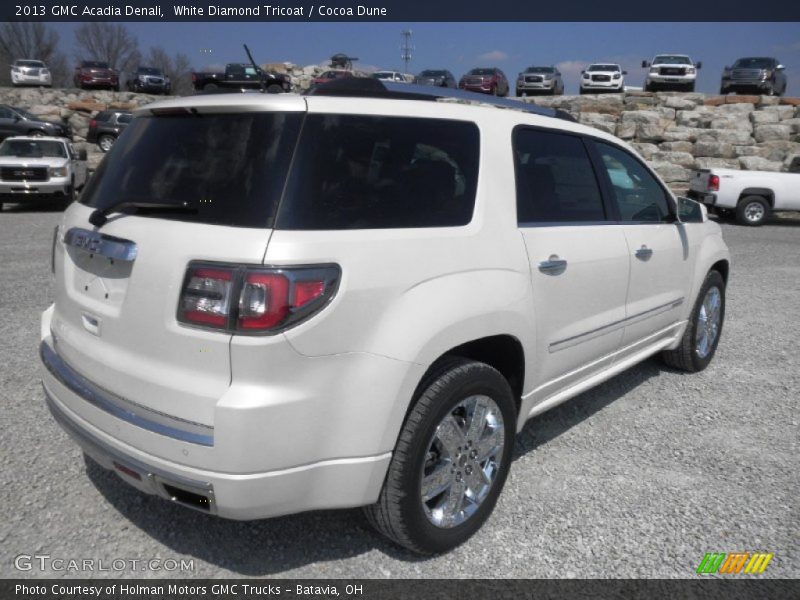 White Diamond Tricoat / Cocoa Dune 2013 GMC Acadia Denali