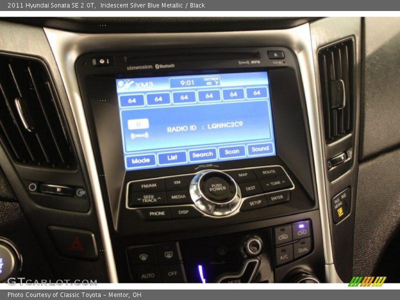 Iridescent Silver Blue Metallic / Black 2011 Hyundai Sonata SE 2.0T