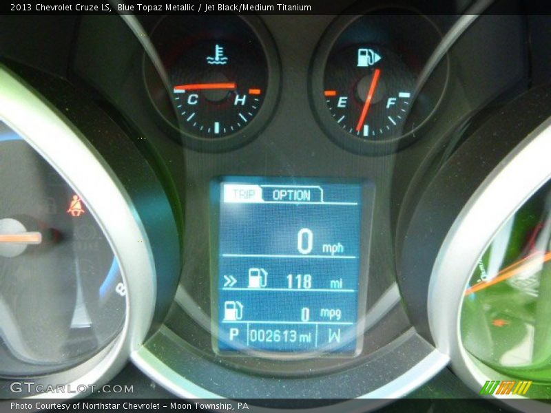 Blue Topaz Metallic / Jet Black/Medium Titanium 2013 Chevrolet Cruze LS