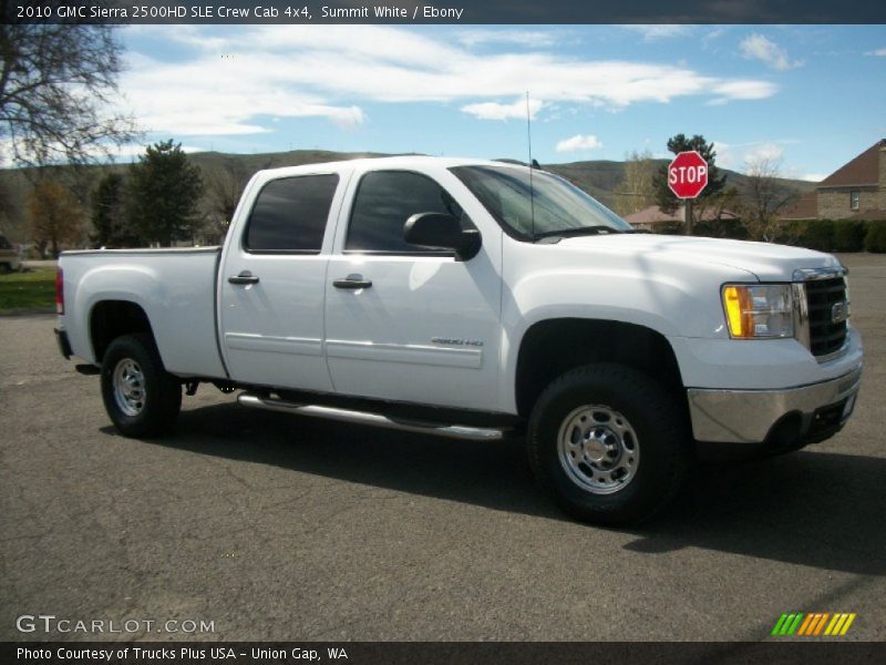 Summit White / Ebony 2010 GMC Sierra 2500HD SLE Crew Cab 4x4