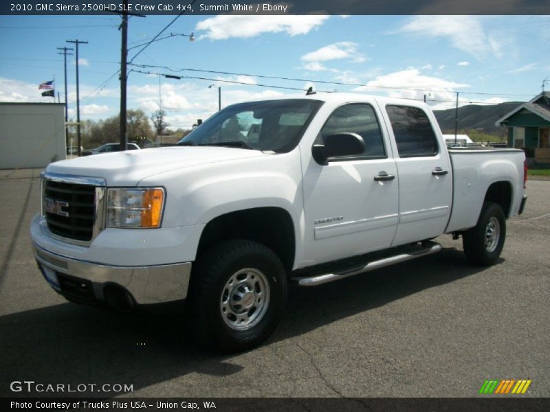 Summit White / Ebony 2010 GMC Sierra 2500HD SLE Crew Cab 4x4