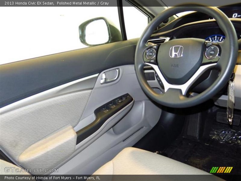 Polished Metal Metallic / Gray 2013 Honda Civic EX Sedan