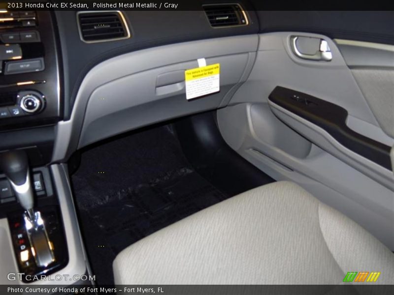 Polished Metal Metallic / Gray 2013 Honda Civic EX Sedan