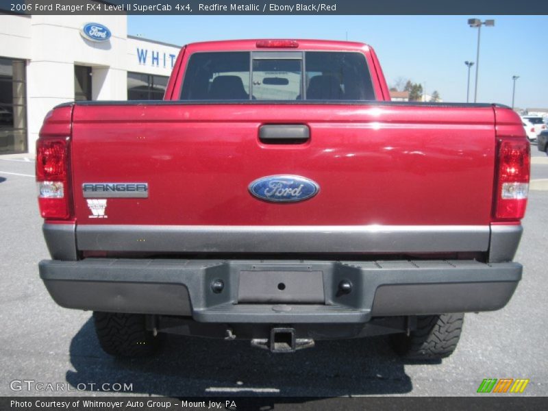 Redfire Metallic / Ebony Black/Red 2006 Ford Ranger FX4 Level II SuperCab 4x4