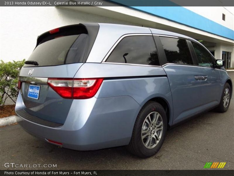 Celestial Blue Metallic / Gray 2013 Honda Odyssey EX-L