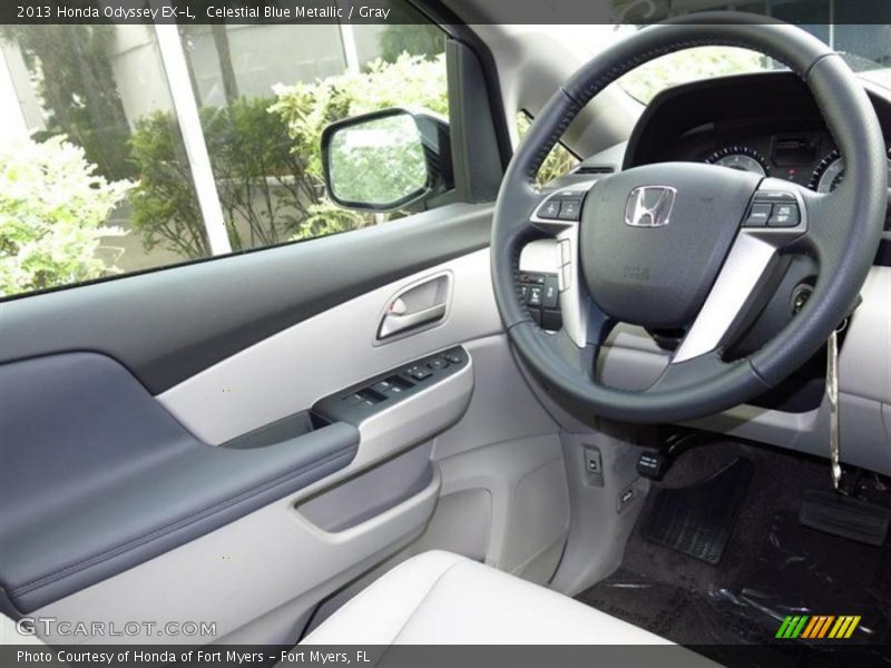 Celestial Blue Metallic / Gray 2013 Honda Odyssey EX-L