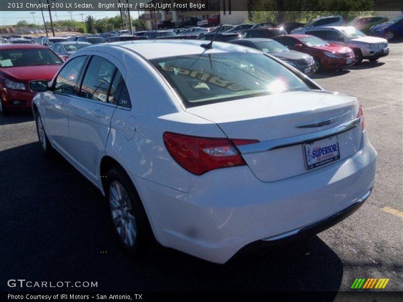 Bright White / Black/Light Frost Beige 2013 Chrysler 200 LX Sedan
