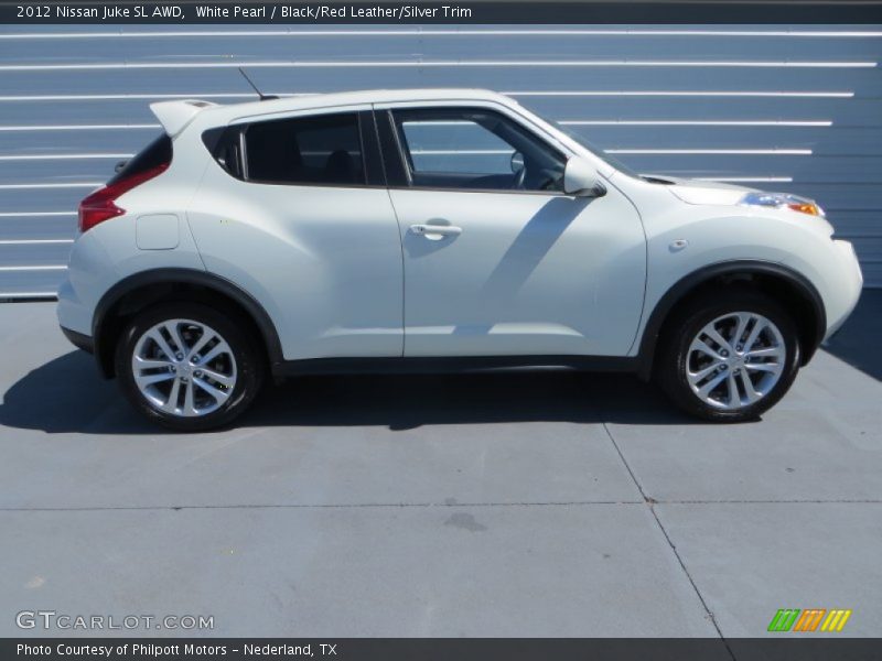 White Pearl / Black/Red Leather/Silver Trim 2012 Nissan Juke SL AWD
