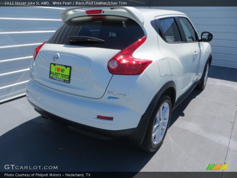 White Pearl / Black/Red Leather/Silver Trim 2012 Nissan Juke SL AWD