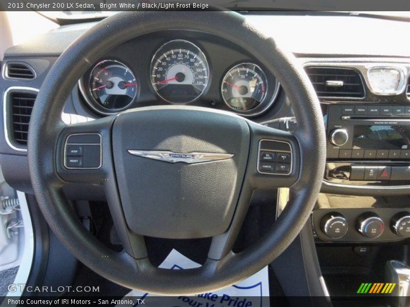 Bright White / Black/Light Frost Beige 2013 Chrysler 200 LX Sedan
