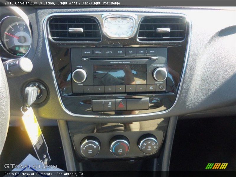 Bright White / Black/Light Frost Beige 2013 Chrysler 200 LX Sedan