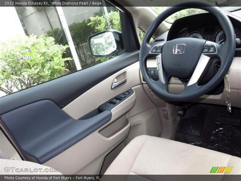 White Diamond Pearl / Beige 2013 Honda Odyssey EX