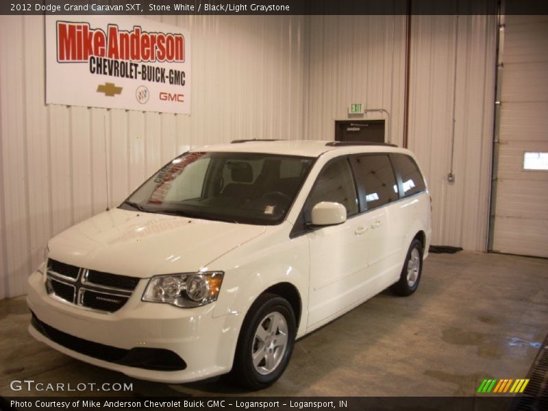 Stone White / Black/Light Graystone 2012 Dodge Grand Caravan SXT