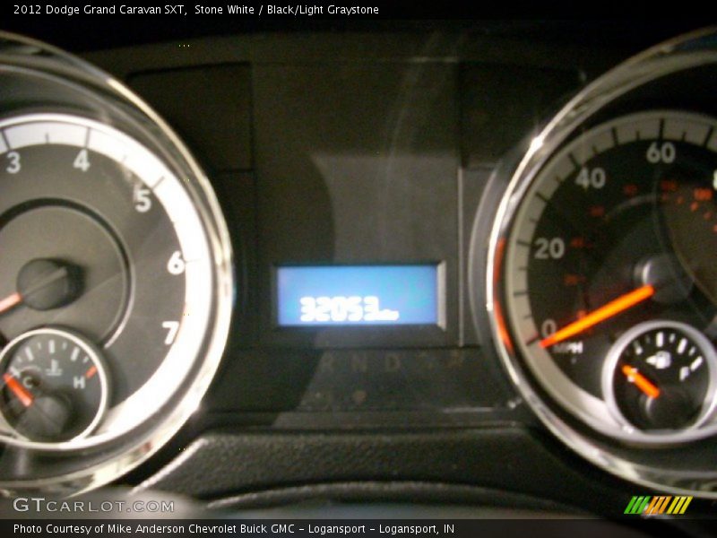 Stone White / Black/Light Graystone 2012 Dodge Grand Caravan SXT