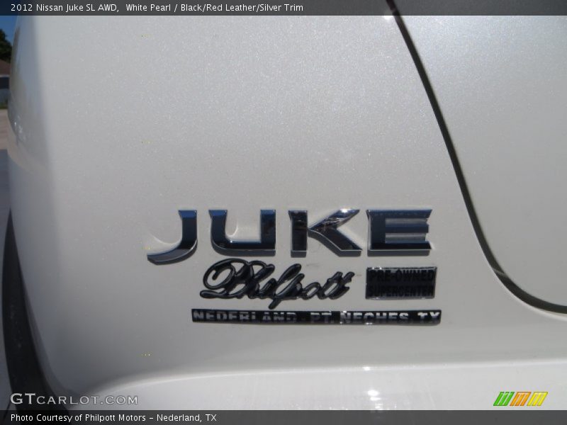 White Pearl / Black/Red Leather/Silver Trim 2012 Nissan Juke SL AWD