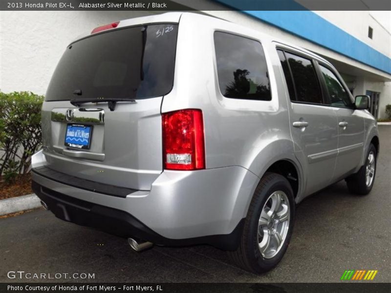 Alabaster Silver Metallic / Black 2013 Honda Pilot EX-L