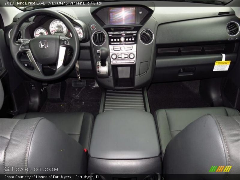 Alabaster Silver Metallic / Black 2013 Honda Pilot EX-L