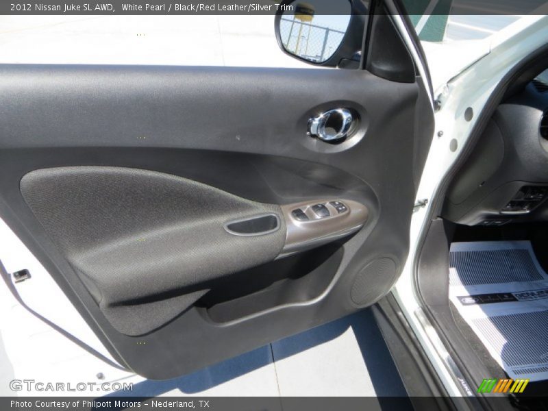 White Pearl / Black/Red Leather/Silver Trim 2012 Nissan Juke SL AWD