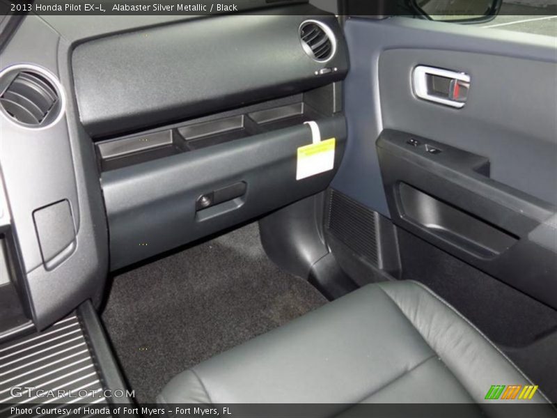Alabaster Silver Metallic / Black 2013 Honda Pilot EX-L